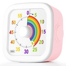 HOTUT 60 Minute Visual Timer for Kids,Visual Countdown Timer Clock Kids Timer,Pomodoro Timer with Rainbow Pattern,Desk Timer Kids Time Management