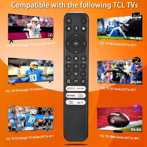 Télécommande de remplacement pour téléviseur TCL Google avec commande vocale 1