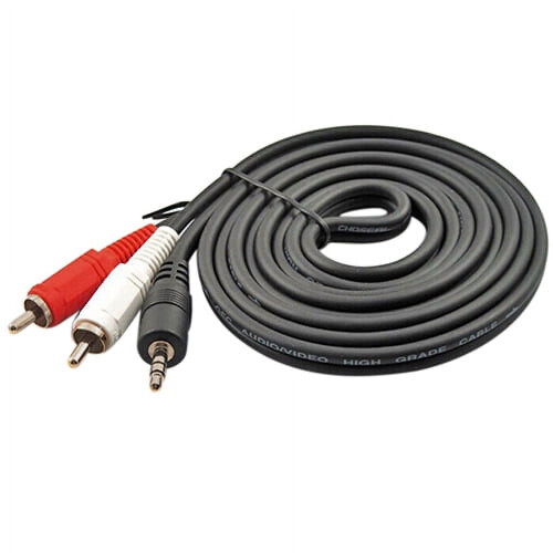 AOKID3.5mm1/8'' Αρσενικό Στερεοφωνικό Μίνι Βύσμα σε 2RCA Στερεοφωνικό Καλώδιο Ηχείου