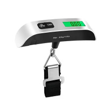 Prenosná digitálna váha s LCD displejom, 110 libier/50 kg, elektronická závesná váha na batožinu, cestovná váha na batožinu a tašku,
