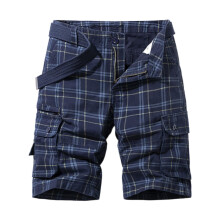 Pantalones cortos cargo Heyac para hombre: cintura elástica, cordón ajustable, tejido elástico, estilo urbano holgado, múltiples bolsillos, corte
