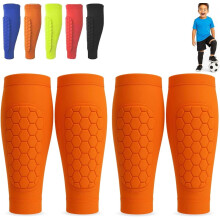 Espinilleras Shin Defender, espinilleras para niños con almohadillas de panal, paquete de 2 espinilleras Shindefender para fútbol, esquí, jóvenes