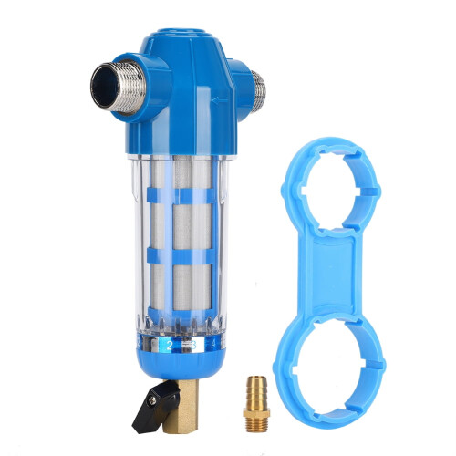 Farm Livestock Water Filter, Clear View Impurity Trap, Durable Rust,Proof Design For Poultry