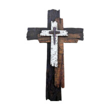 HOMYL Wooden Wall Cross Collectible Gift Party Supplies for Bedroom Cabinet Window