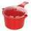 Easycook Microwave Saucepan with Lid 750ML RED 1