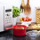 Easycook Microwave Saucepan with Lid 750ML RED 4