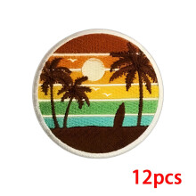 AUQ 12Pcs Iron on Patches,Repair Work Clothes Animal Embroidery Decal,Transform Shoe Fashion Cartoon Patch,Color5