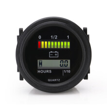 Óramérő, LCD mérő kijelzővel 12v24v LED akkumulátorjelző 36v48v72v mérő LED-del 12v24v36v Qisuo Mewmewcat fekete
