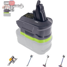 Adaptador de batería V6 para Ryobi de litio de 18 V: compatible con las aspiradoras inalámbricas V6SV04/SV03/DC59/DC58/DC62/SV09/SV05 Absolute
