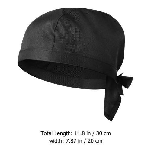 Black Chef Hats Kitchen Cooking Cap Restaurant Working Hats (Black) 1