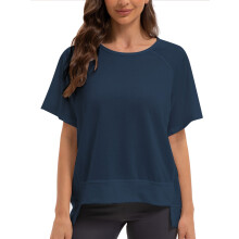 Damesmode T-shirts met ronde hals en mouwen, zomerse loungewear, trainingspak