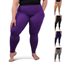 ABSOLUTE SUPPORT Plus Size Medische Compressie Leggings 20-30mmHg Paars, 5XL