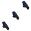 3er-Pack Herren Freizeit Krawatten, einfarbig, schmal, mit Pfeilmuster (Marineblau) 2