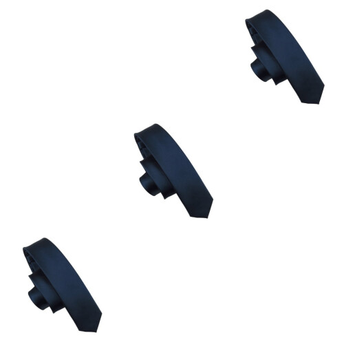 3er-Pack Herren Freizeit Krawatten, einfarbig, schmal, mit Pfeilmuster (Marineblau) 1