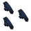 3er-Pack Herren Freizeit Krawatten, einfarbig, schmal, mit Pfeilmuster (Marineblau) 4