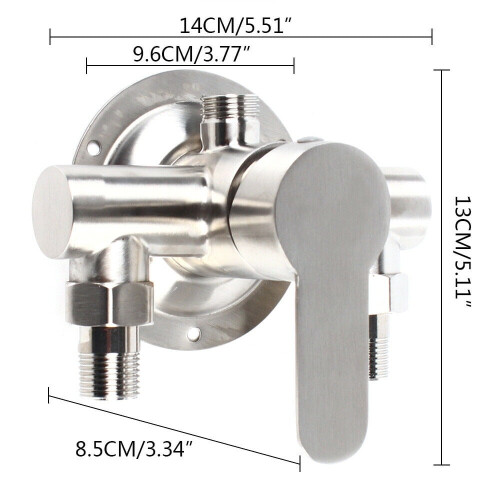 Robinet de douche mural DENEST, mitigeur de baignoire, robinet d'eau 1/2". 2
