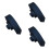 3er-Pack Herren Freizeit Krawatten, einfarbig, schmal, mit Pfeilmuster (Marineblau) 3