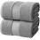 Luxury600GSM Bath Sheets (35x70") – 2-Pack, 100% Ring Spun Cotton, Charming Grey 1