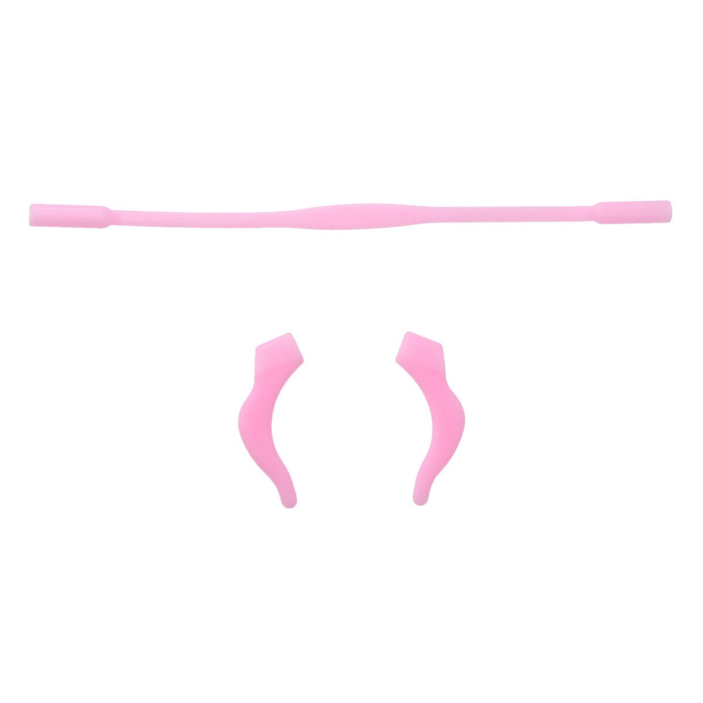 Glasses Retainer Eyeglasses Strap and Ear Hook Grip Anti-slip Safety Glasses Holder for Kids(Pink)