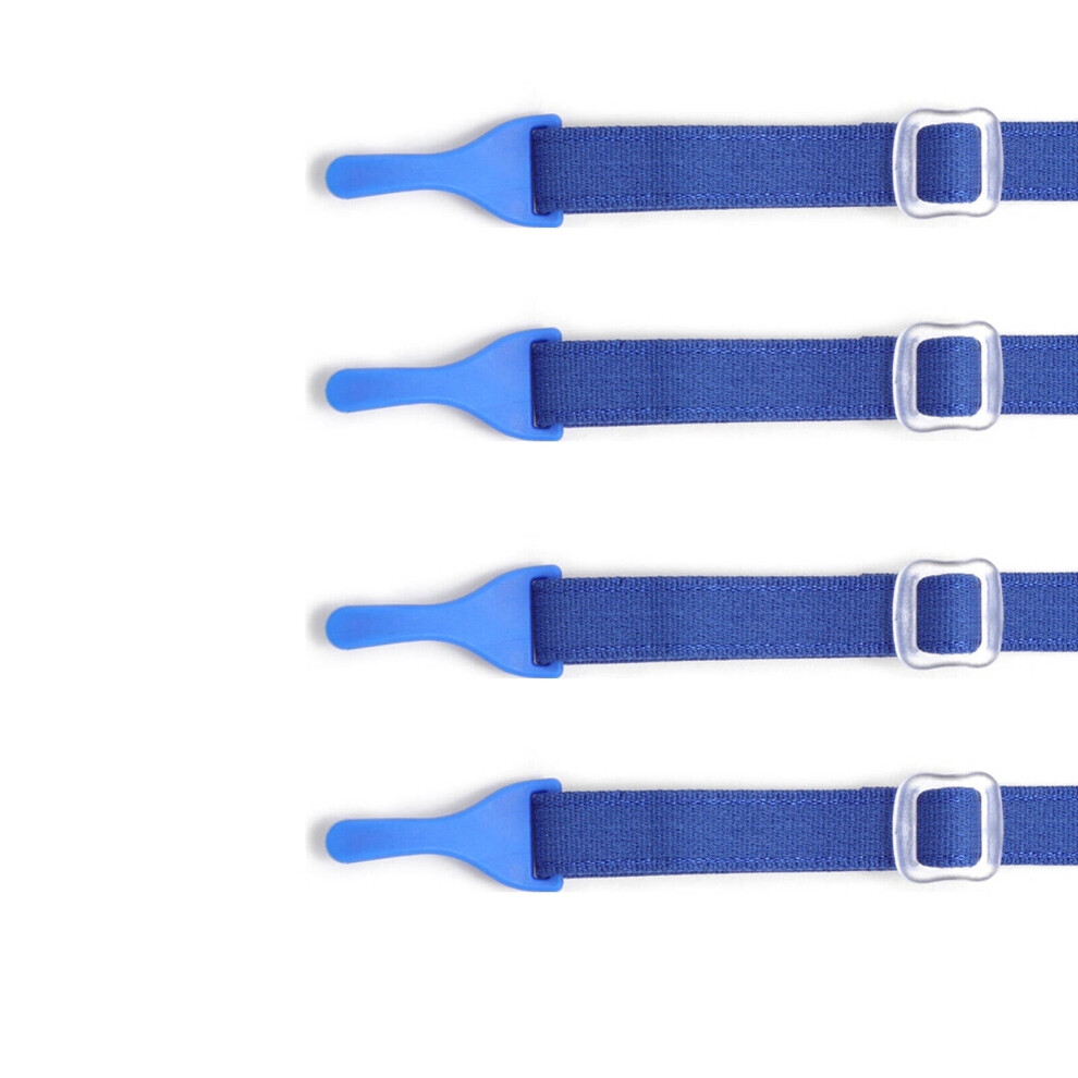 Glasses Strap Elastic Adjustable Dark Blue 4 Pcs