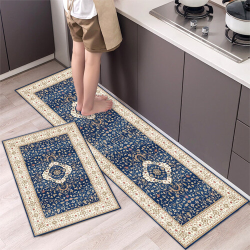 Boho Kitchen Mat Set of 2 – Non-Slip Polyester 2