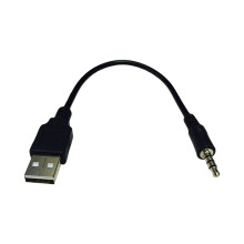 3,5 mm naar USB-audiokabel, 20 cm, koper