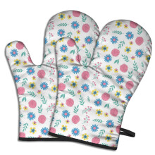 Ofenhandschuhe mit Blumenmuster, 2er-Pack, 19,5 x 30,5 cm