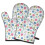 Ofenhandschuhe mit Blumenmuster, 2er-Pack, 19,5 x 30,5 cm 1