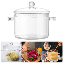 Borosilicate Glass Saucepan with Lid