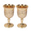 2 τεμάχια μεταλλικά ποτήρια κρασιού Vintage Chalice για δεξιώσεις 4