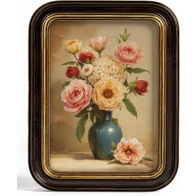 Vintage 5x7 Resin Photo Frame, Antique Dark Brown & Gold, Hand-Crafted Curved Frame for Wall/Tabletop – Compatible with 5x7 Photos