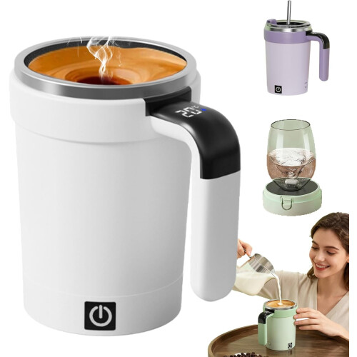 Selbstumrührender Edelstahl-Reisebecher 400 ml