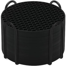 Silicone Coasters Set of 12 with Metal Holder