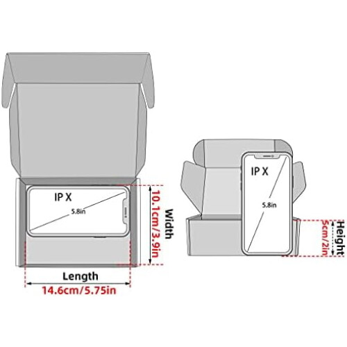 50 κουτιά αποστολής 4"x6"x2", μικρό κουτί από κυματοειδές χαρτόνι, κουτιά αποστολής 1