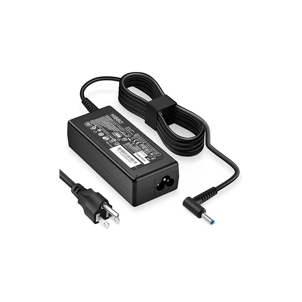 Charger Compatible With Hp Laptop Computer 65W 45W Smart Tip Power Adapter Blue 9130661694698