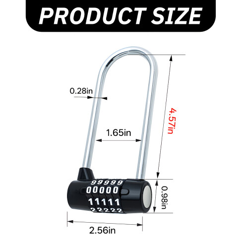 Heavy-Duty U-Shaped Combination Lock 1