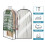 Πτυσσόμενη τσάντα ρούχων με διαφανή παράθυρα, κρεμαστό κάλυμμα ρούχων για 3