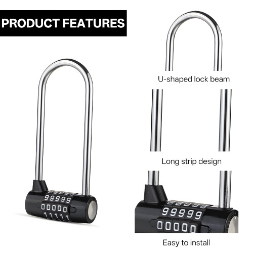 Heavy-Duty U-Shaped Combination Lock 2