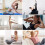 Κάλτσες Pilates με λαβές για γυναίκες, 3 ζευγάρια μακριές κάλτσες Scrunch με 6
