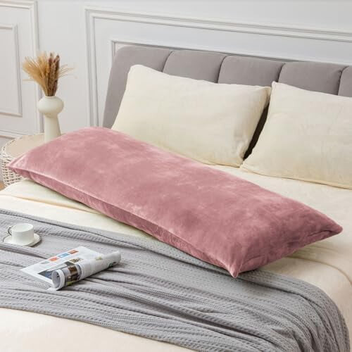 Husă de pernă din fleece super moale cu fermoar, 20x54 1