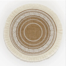 Runde Boho-Tischsets, 6er-Set, 38 cm (14,9 Zoll)