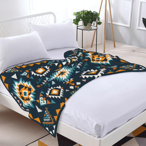 Aztec mykt flanellfleece-teppe 152 x 122 cm 1