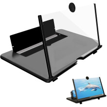 12" Foldable Phone Screen Amplifier – 3D HD Projector for Movies & Videos, Compatible with All Smartphones