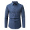 Solid Lapel Button Blouse Long Sleeve Business 1
