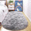 Fluffig oval tie-dye-matta 75 x 150 cm 1