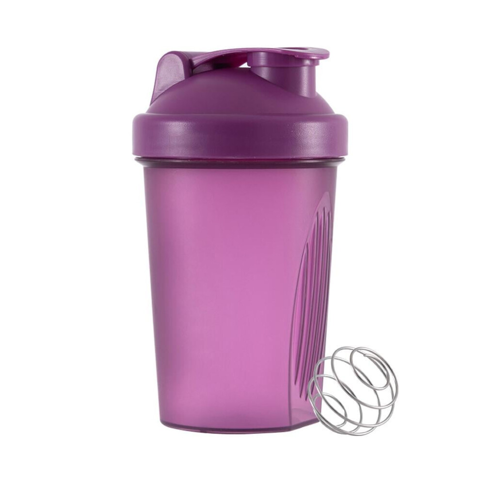 400ml Shaker Bottle for Protein - with Mixing Ball, Motivational Quotes, Leak-Proof, Food Grade