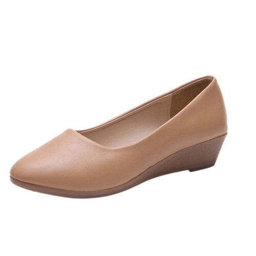 Micro Wedges Dame Moderigtige Spidse Tåsko Ensfarvede Afslappede Komfortable Kilesko5.5(36) 1
