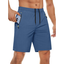 Heren workout shorts van 9 inch, sneldrogend, lichtgewicht, zomerse casual sportieve wandelshorts voor heren met 3 zakken