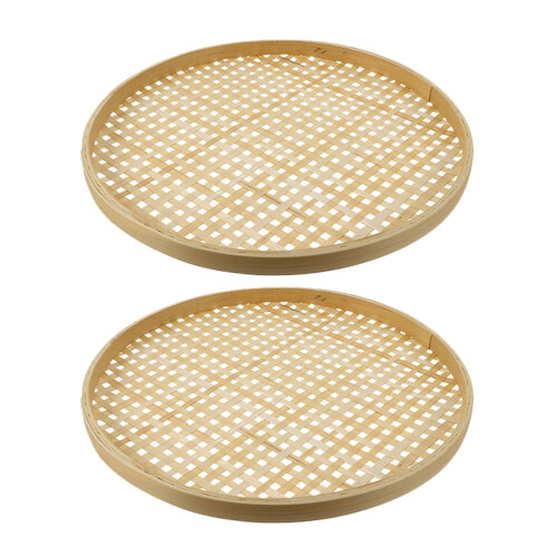 2 tamices de bambú para tejer. Tamiz de bambú útil y multifuncional. 1