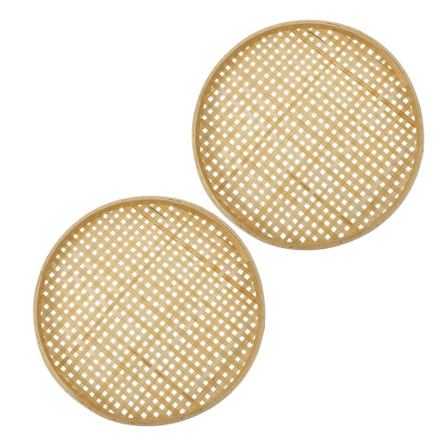 2 tamices de bambú para tejer. Tamiz de bambú útil y multifuncional.